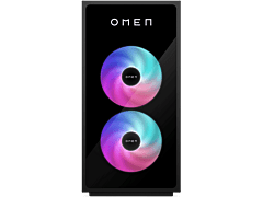 OMEN 35L Gaming Desktop PC GT16-1012a - Without Screen - Black metal chassis, black metal bezel, black glass front cover, and clear side cover (CD2E4PA)