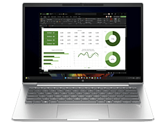 HP ProBook 4 G1q 14 inch Laptop Next Gen AI PC, Silver - 14-inch - Pike silver aluminum (BX2E6PT)