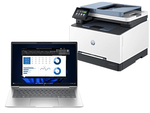 HP ProBook 440 14 inch G11 Business Laptop, Silver + HP Color LaserJet Pro MFP 3301fdn - 14-inch - Pike silver plastic (A4LT4PA-BN9)