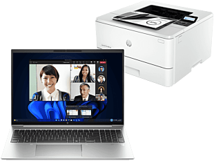 HP EliteBook 860 16 inch G11 Business Laptop, Silver + HP LaserJet Pro 4001dn Printer