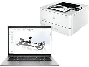 HP ZBook Firefly 14 inch G11 Mobile Workstation PC, Silver + HP LaserJet Pro 4001dn Printer
