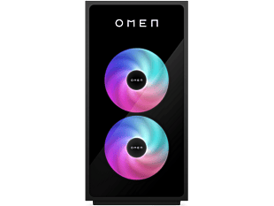 OMEN 35L Gaming Refurbished Desktop PC GT16-0127a - Without Screen - Black metal chassis, black metal bezel, black glass front cover, and clear side cover (B94P9PAR)