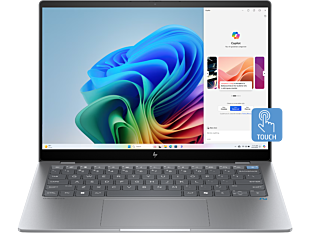 HP OmniBook X Refurbished Laptop 14 inch 14-fe0000QU Next Gen AI PC, Silver - 14-inch - Meteor silver aluminum (A42H8PAR)