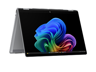 HP OmniBook X Flip 2-in-1 Refurbished Laptop Next Gen AI 14-fm0013TU, Silver - 14-inch - Meteor silver aluminum (BJ0E2PAR)