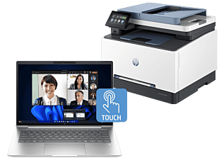 HP EliteBook 640 14 inch G11 Business Laptop, Silver + HP Color LaserJet Pro MFP 3301fdn - 14-inch - Pike silver aluminum (A4LU1PA-BN5)