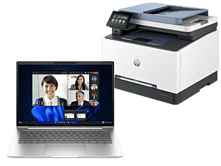 HP EliteBook 640 14 inch G11 Business Laptop, Silver + HP Color LaserJet Pro MFP 3301fdn - 14-inch - Pike silver aluminum (A4LU2PA-BN5)