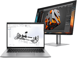 HP ZBook Firefly 14 inch G11 Mobile Workstation PC, Silver + HP Series 7 Pro 23.8 inch FHD Monitor
