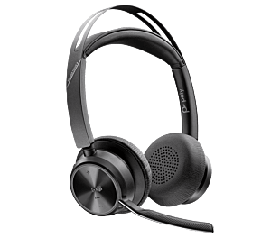 Poly Voyager Focus 2 Microsoft Teams Certified USB-C-C Headset +USB-C/A Adapter (9T9J4AA) - Center facing