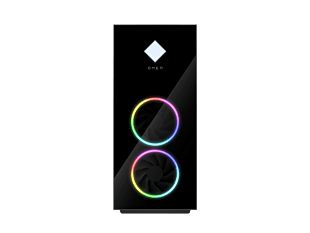 OMEN 40L Gaming Refurbished Desktop PC GT21-2027a - Without Screen - Black, glass side panel, dark chrome logo (A14MFPAR)