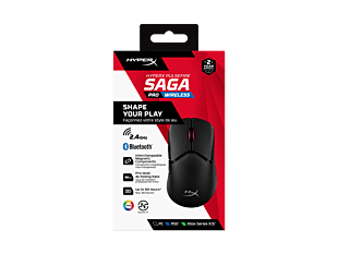 HyperX Pulsefire Saga Pro Wireless Gaming Mouse (Black) (A2PB2AA)
