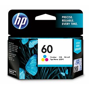 HP 60 Tri-colour Original Ink Cartridge (CC643WA) - Center facing