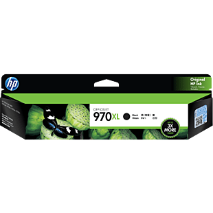 HP 970XL High Yield Black Original Ink Cartridge (CN625AA) - Center facing