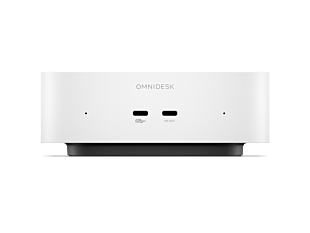 HP OmniDesk Mini Desktop M05-0004a PC - Without Screen - Cashmere white (E44LWPA) - Center facing