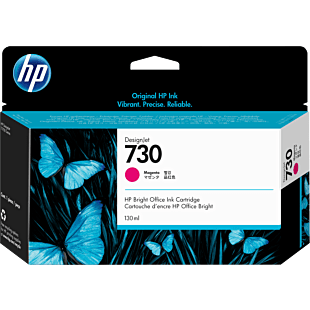 HP 730 130-ml Magenta DesignJet Ink Cartridge (P2V63A) - Center facing