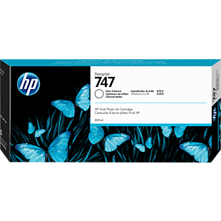 HP 747 300-ml Gloss Enhancer DesignJet Ink Cartridge (P2V87A) - Center facing