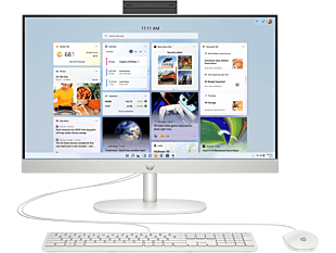 HP 23.8 inch All-in-One Desktop PC 24-cr0034a - 23.8" - Shell white (D9UB7PA) - Center facing