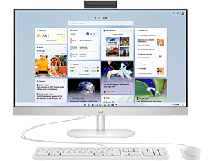 HP 27 inch All-in-One Desktop PC 27-cr0026a - 27" - Shell white (D9UB9PA) - Center facing