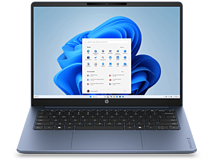 HP OmniBook 3 Laptop AI 14-ht0149TU - 14" - Starlit blue cover and keyboard frame, iron gray base (DZ4M0PA) - Center facing