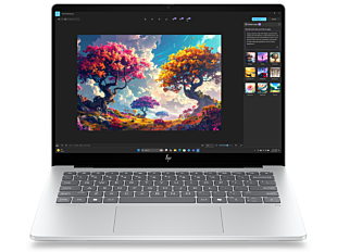 HP OmniBook 7 14 inch Laptop Next Gen AI 14-kh0020AU, Silver - 14-inch - Glacier silver aluminum (D78GPPA)