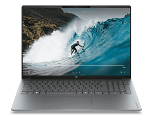 HP OmniBook 5 Laptop Next Gen AI 16-bp0033AU - 16-inch - Meteor silver aluminum (D78H0PA) - Center facing