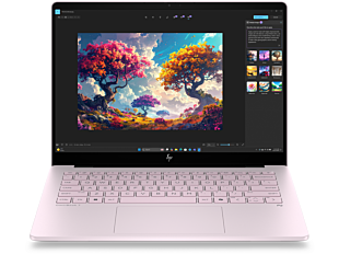 HP OmniBook 7 14 inch Laptop Next Gen AI 14-hg0047TU, Pink - 14-inch - Powder pink aluminum (DD6L0PA)