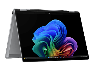 HP OmniBook X Flip 2-in-1 14 inch Laptop Next Gen AI 14-fm0017TU, Silver - 14-inch - Meteor silver aluminum (BM0A5PA)