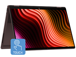 HP OmniBook X Flip 2-in-1 14 inch Laptop Next Gen AI 14-kc0049AU, Brown - 14-inch - Deep espresso aluminum (D78FLPA)