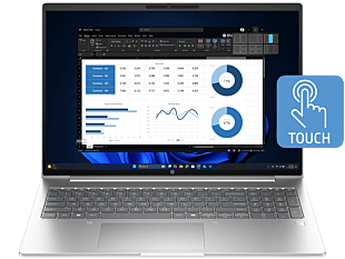 HP ProBook 4 G1i 16 inch Laptop AI PC, Silver - 16-inch - Pike Silver (BP9D6PT-BN1)