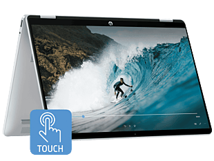 HP OmniBook 5 Flip 2-in-1 14 inch Refurbished Laptop 14-fp0023TU, Silver - 14-inch - Glacier silver (BM0A6PAR)