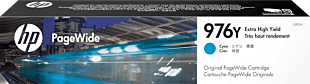 HP 976Y Extra High Yield Cyan Original PageWide Cartridge (L0R05A) - Center facing