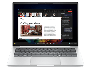 HP EliteBook 8 G1i 14 inch Laptop Next Gen AI PC, Silver + HP LaserJet M110w Printer - 14-inch - Glacier silver aluminium (C86MKPA-BN1)