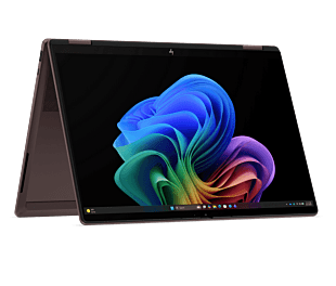 HP OmniBook X Flip 2-in-1 14 inch Laptop Next Gen AI  14-kc0048AU, Brown - 14" - Deep espresso aluminum (D78FKPA) - Center facing