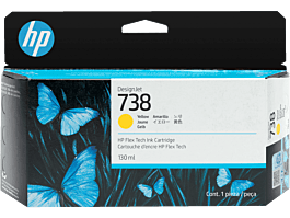 HP 738 130-ml Yellow DesignJet Ink Cartridge
