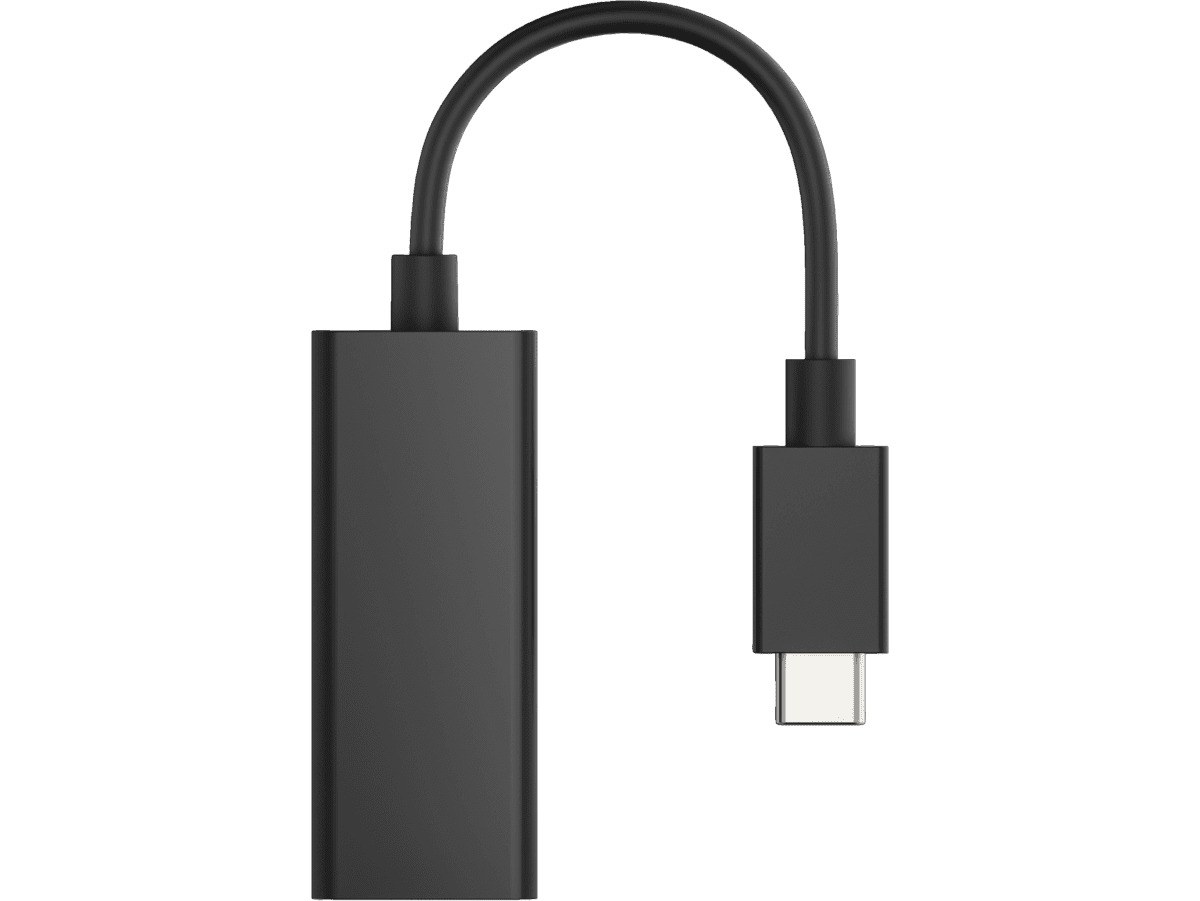 HP USB-C to RJ45 Adapter (V7W66AA) - Rear facing