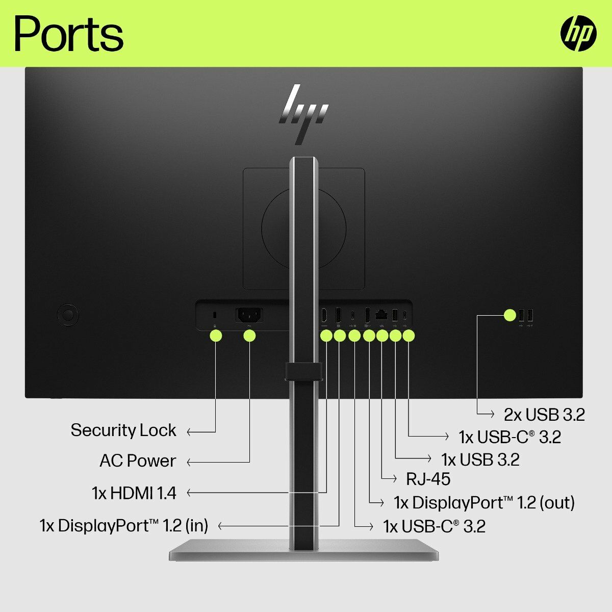 hp E27u G5 27インチ QHD USB-C 6N4D3AA#ABJ HP E27u G5 27インチQHD USB-Cモニター 製品詳細・スペック - HP