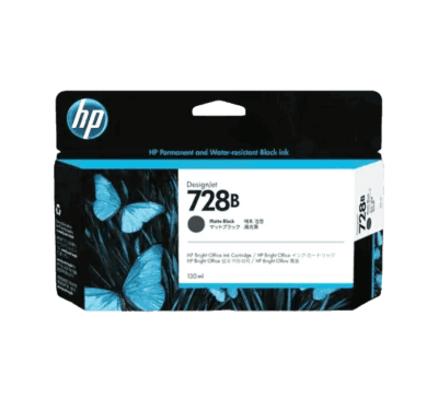 HP 728B 130-ml Matte Black DesignJet Ink Cartridge - (3WX26A