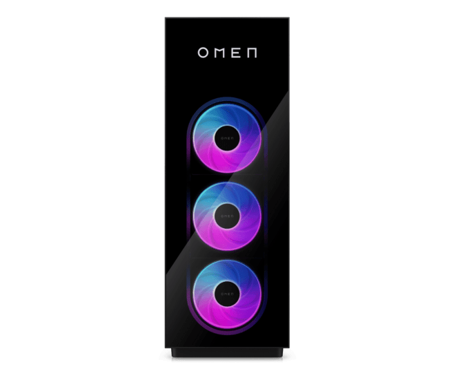 OMEN MAX 45L Gaming Desktop PC GT23-0009a - Without Screen - Shadow black glass front bezel, glass side panel, white logo (D57GSPA)