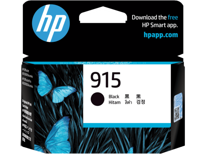 HP 915 Black Original Ink Cartridge (3YM18AA) - Center facing