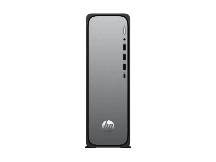 HP OmniDesk Slim Refurbished Desktop S03-0011a PC, Silver - Without Screen - Meteor silver, jack black chassis (BK1T9PAR)
