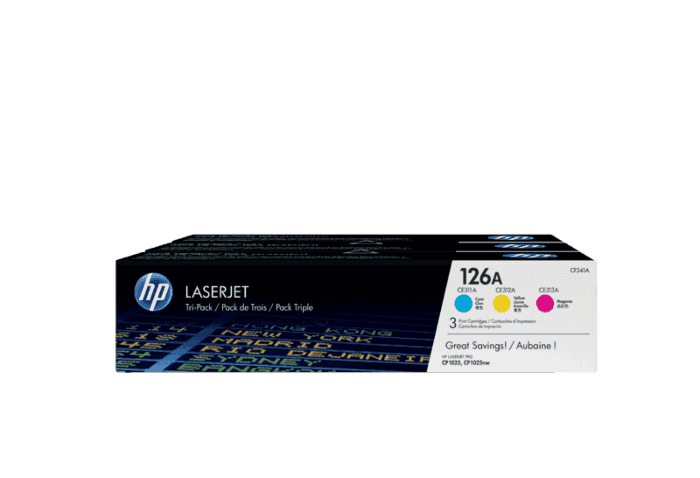 HP 126A 3-pack Cyan/Magenta/Yellow 