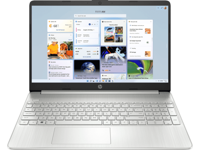 HP 15.6 inch Laptop 15s-eq2298AU, Silver - 15.6-inch - Natural Silver (A0MT8PA)