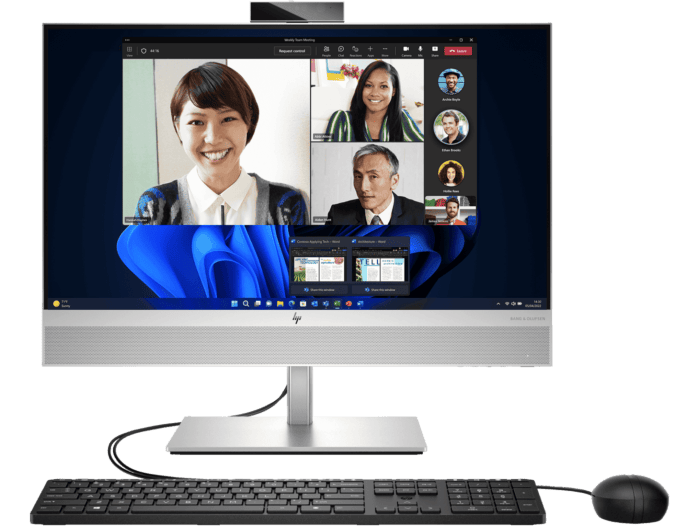 HP EliteOne 840 G9 23.8 inch All-in-One PC Desktop PC + HP Series 5 Pro 27 inch QHD Monitor - 527pq - 23.8" - Natural Silver (A41JHPT-BN6)