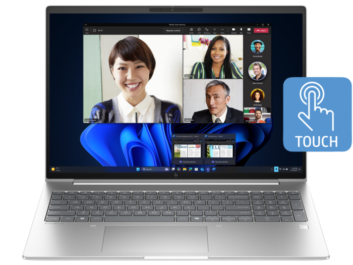 HP EliteBook 6 G1i 16 inch Laptop AI PC, Silver - 16-inch - Pike Silver (C86NVPA)