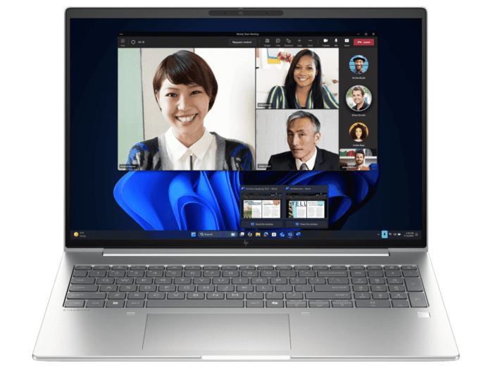 HP EliteBook 6 G1a 16 inch Laptop AI PC, Silver + Poly Blackwire 3220 Stereo USB-C Headset +USB-C/A Adapter - 16-inch - Pike Silver (C86MDPA-BN3)