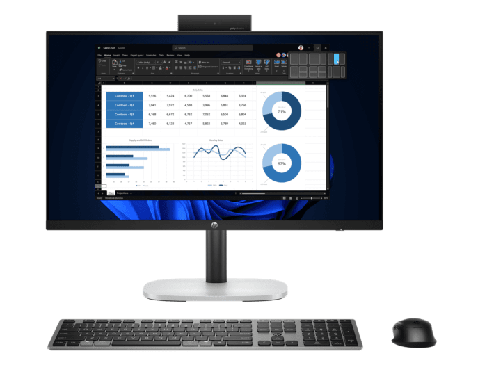 HP ProStudio 4 All-in-One G1i 23.8 inch Desktop AI PC + HP 5y Onsite Desktop Support - 23.8" - Jet Black (C3QQ7PT-BN2)