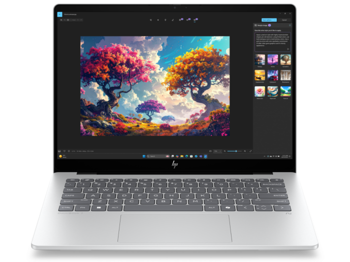 HP OmniBook 7 14 inch Laptop Next Gen AI 14-kh0020AU, Silver - 14-inch - Glacier silver aluminum (D78GPPA)