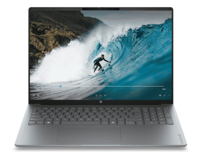 HP OmniBook 5 Laptop Next Gen AI 16 inch Laptop 16-bm0053TU, Silver - 16-inch - Meteor silver aluminum cover and base, meteor silver keyboard frame (D78GZPA)