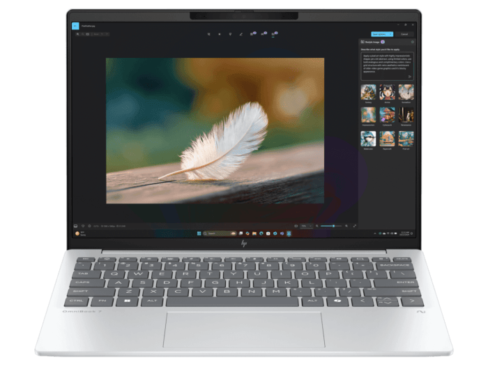 HP OmniBook 7 Aero 13.3 inch Refurbished Laptop Next Gen AI 13-bg1006AU, Silver - 13.3-inch - Glacier silver (BD5B2PAR)