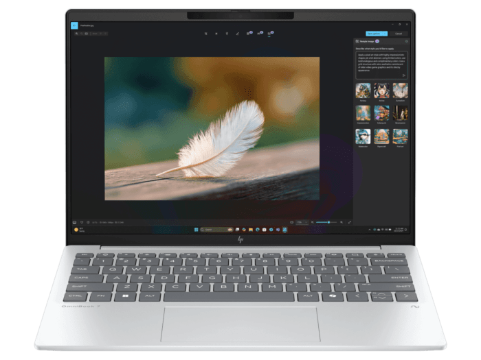 HP OmniBook 7 Aero 13.3 inch Laptop Next Gen AI 13-bg1068AU, Silver - 13.3-inch - Glacier silver (BN7K1PA)