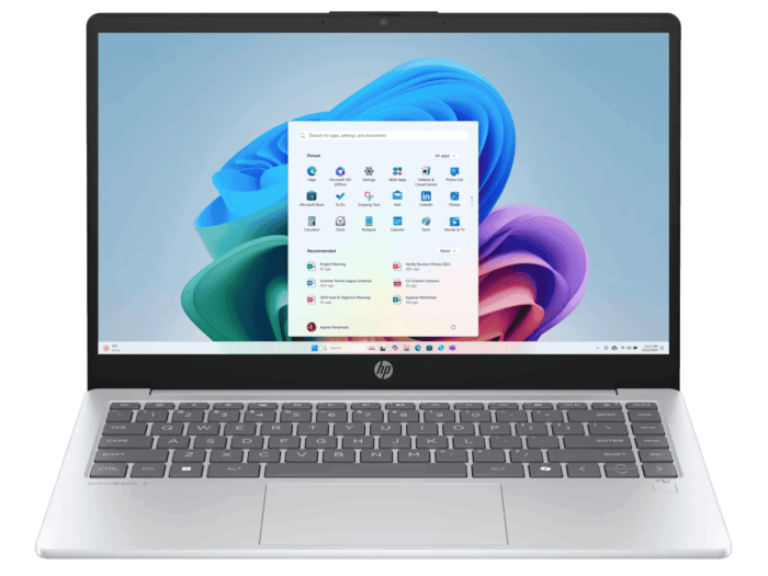 HP OmniBook 3 14 inch Laptop Next Gen AI 14-hz0062QU, Silver - 14" - Glacier silver (DZ4M3PA)